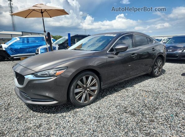 JM1GL1VM7J1309046 2018 MAZDA 6 Серый Передняя левая четверть