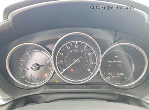 JM1GL1VM7K1505148 2019 MAZDA 6 Red Widok zestawu wskaźników