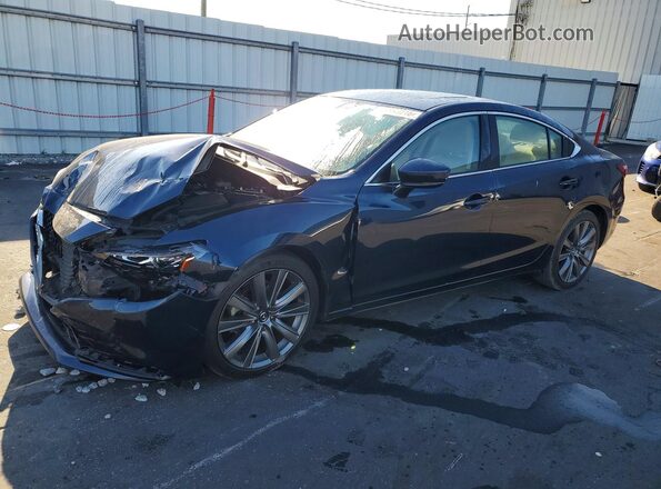 JM1GL1VM9M1617937 2021 MAZDA 6 Blue Передня ліва чверть