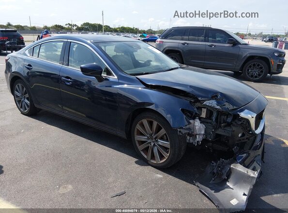 JM1GL1VMXL1511396 2020 MAZDA 6 Dark Blue Передняя правая четверть