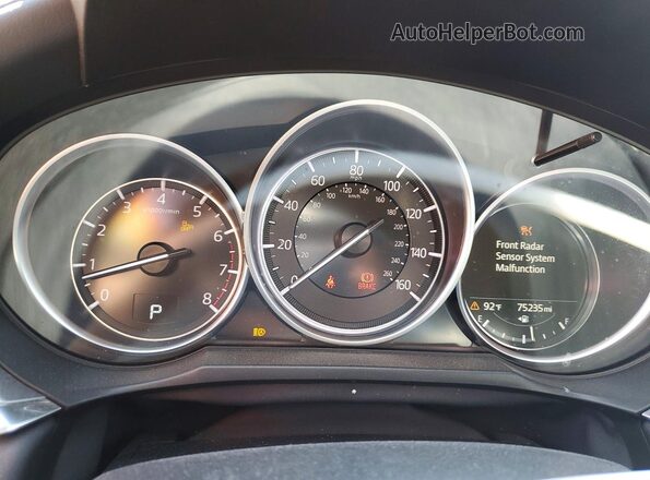 JM1GL1VMXM1607675 2021 MAZDA 6 Black Вид щитка приладів