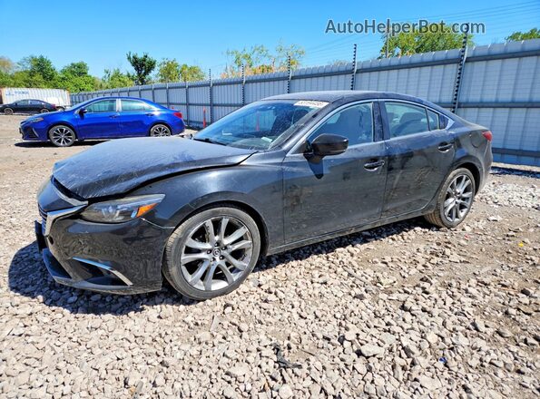 JM1GL1X5XH1154766 2017 MAZDA 6 Черный Передняя левая четверть