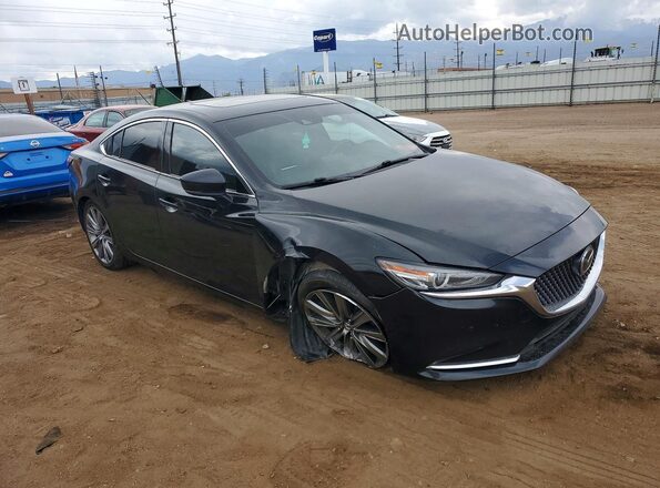 JM1GL1XY2J1323064 2018 MAZDA 6 Черный Передняя правая четверть