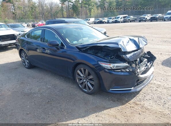 JM1GL1XY6J1321690 2018 MAZDA 6 Черный Передняя правая четверть