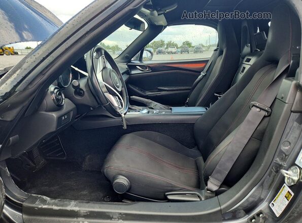 JM1NDAC72G0103729 2016 MAZDA MX-5 Charcoal წინა სალონის ხედი
