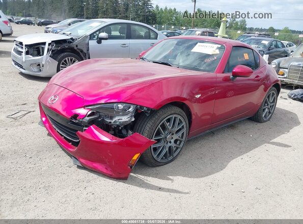 JM1NDAM73M0459570 2021 MAZDA MX-5 MIATA RF Red Առջևի ձախ երեք քառորդ տեսարան