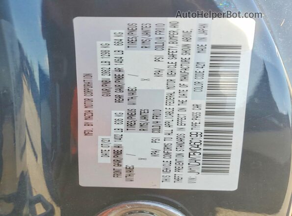 JM1NDAM75M0460199 2021 MAZDA MX-5 Blue VIN sticker view