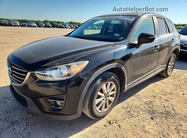 JM3KE2CY3G0625971 2016 MAZDA CX-5 Black Առջևի ձախ երեք քառորդ տեսարան