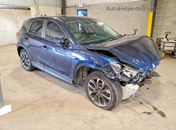 JM3KE4DY6G0839847 2016 MAZDA CX-5 Синий Передняя правая четверть