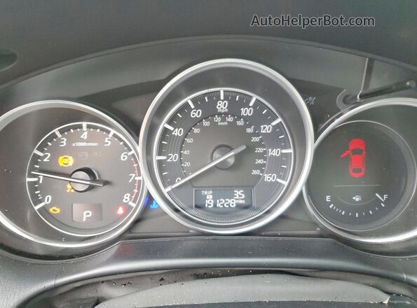 JM3KE4DYXG0618042 2016 MAZDA CX-5 Red ხელსაწყოთა პანელის ხედი
