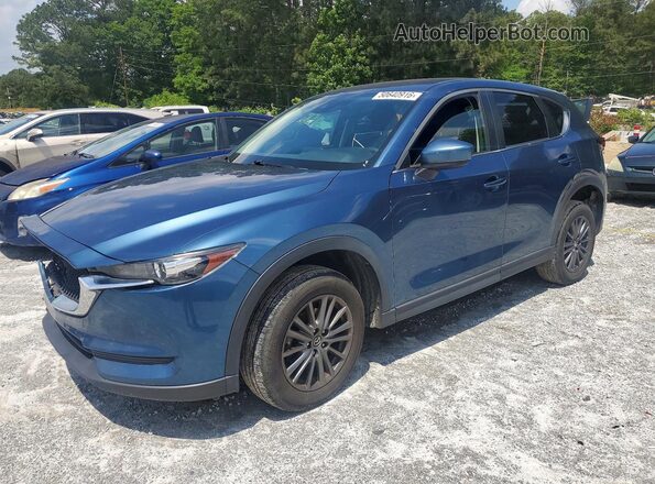 JM3KFABM2K1565044 2019 MAZDA CX-5 Blue წინა მარცხენა ხედი სამი მეოთხედიდან
