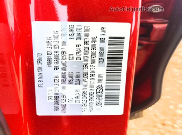 JM3KFABM8K0539344 2019 MAZDA CX-5 Red Вид наклейки з VIN-кодом