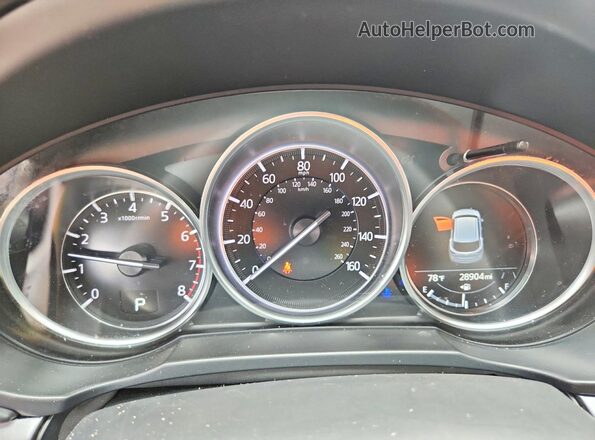 JM3KFACM0M1322933 2021 MAZDA CX-5 White Widok zestawu wskaźników