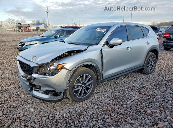 JM3KFACM1J0324966 2018 MAZDA CX-5 Серебряный Передняя левая четверть