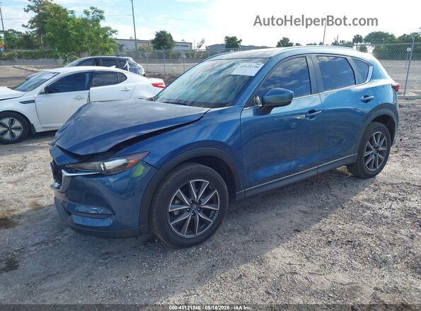 JM3KFACM2J1475051 2018 MAZDA CX-5 Синий Передняя левая четверть