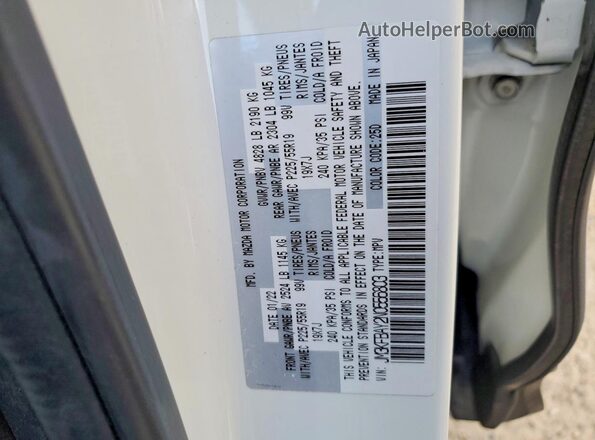 JM3KFBAY2N0556803 2022 MAZDA CX-5 White VIN sticker view