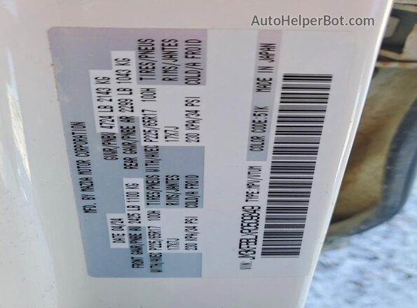 JM3KFBBLXR0509849 2024 MAZDA CX-5 White Շարժիչի բաժամունքի տեսք