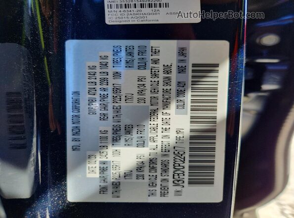 JM3KFBCM0P0224517 2023 MAZDA CX-5 Blue VIN sticker view