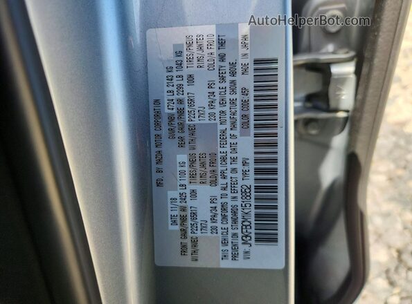 JM3KFBCM1K1518852 2019 MAZDA CX-5 Серебряный Вид наклейки с VIN-кодом