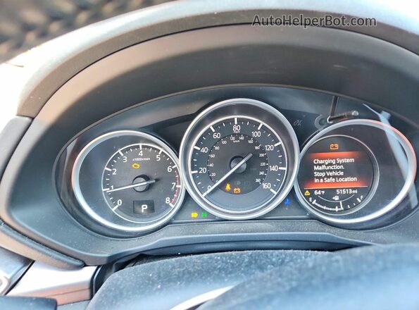 JM3KFBCM7J0409588 2018 MAZDA CX-5 Blue Widok zestawu wskaźników