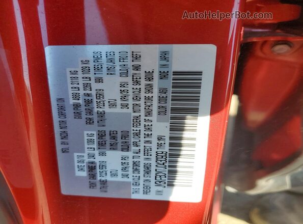 JM3KFBCM7J0430909 2018 MAZDA CX-5 Red Widok naklejki z numerem VIN