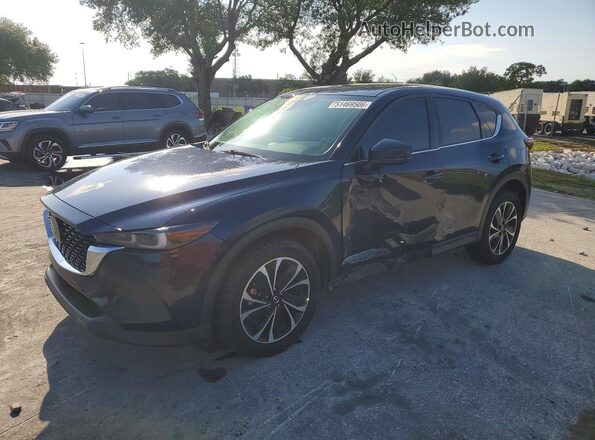 JM3KFBDM7N1544925 2022 MAZDA CX-5 Blue Առջևի ձախ երեք քառորդ տեսարան