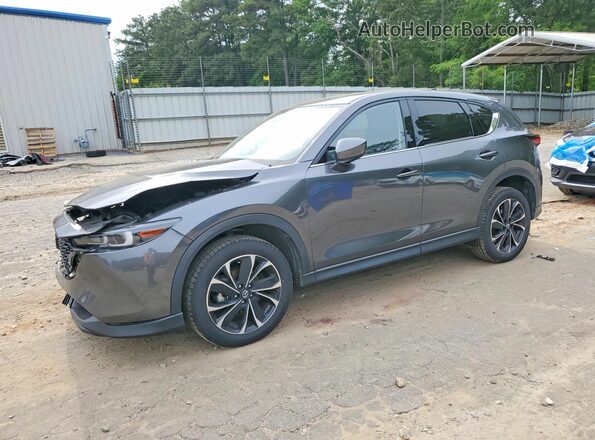 JM3KFBDM9N0611028 2022 MAZDA CX-5 Gray წინა მარცხენა ხედი სამი მეოთხედიდან
