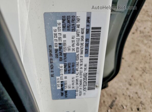 JM3KFBE22K0654652 2019 MAZDA CX-5 Белый Вид наклейки с VIN-кодом