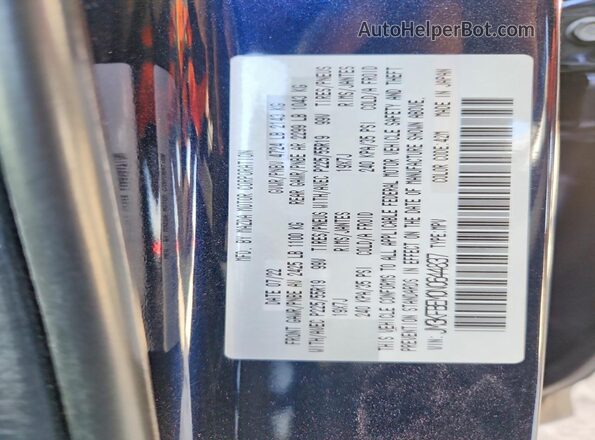 JM3KFBEM0N0644837 2022 MAZDA CX-5 Синий Вид наклейки с VIN-кодом