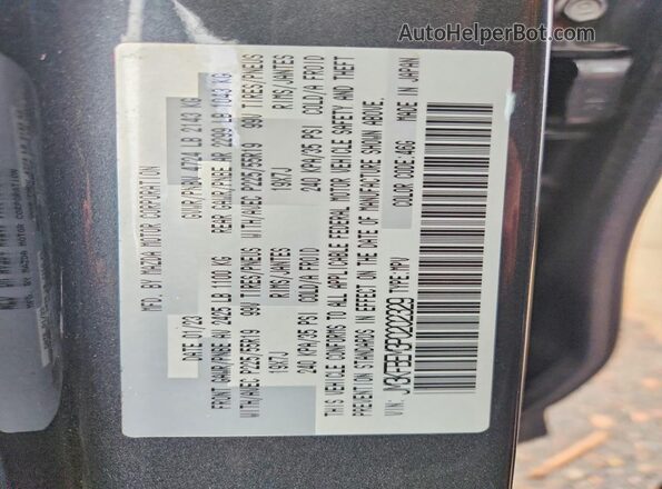 JM3KFBEM3P0202329 2023 MAZDA CX-5 Gray VIN կոդի պիտակի տեսք