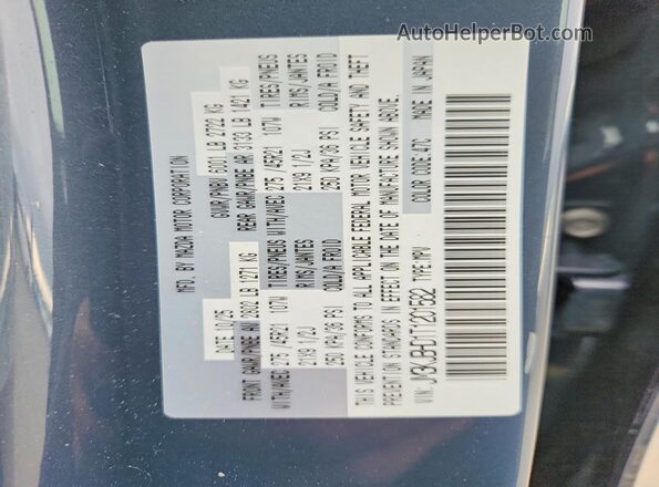 JM3KJBHD1T1201582 2026 MAZDA CX-70 Blue Vista del compartimento del motor
