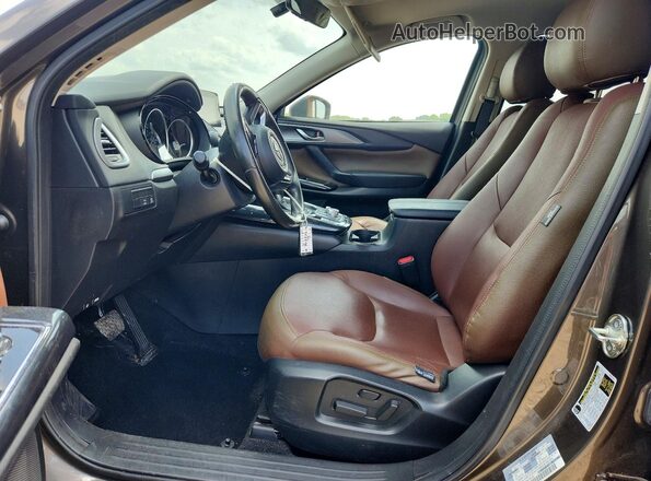 JM3TCABY4G0126134 2016 MAZDA CX-9 Brown Вид салону спереду