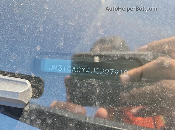 JM3TCACY4J0227910 2018 MAZDA CX-9 Gray VIN კოდის სტიკერის ხედი