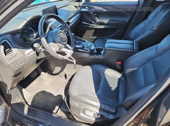 JM3TCADY4M0505286 2021 MAZDA CX-9 Silver Widok wnętrza z przodu