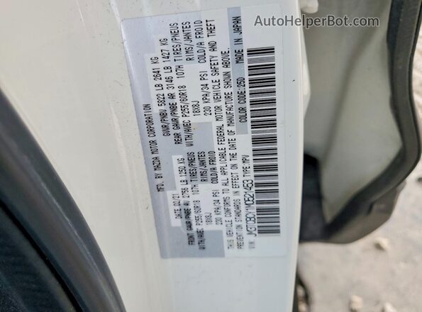 JM3TCBCY1M0521453 2021 MAZDA CX-9 White Vista de la etiqueta del VIN