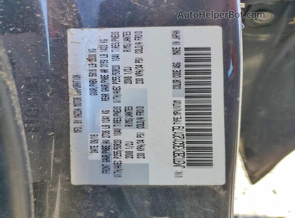 JM3TCBDY3G0120179 2016 MAZDA CX-9 Gray Widok naklejki z numerem VIN