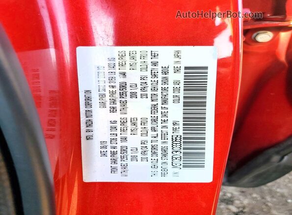 JM3TCBDY3K0330659 2019 MAZDA CX-9 Красный Вид наклейки с VIN-кодом