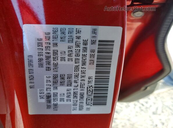 JM3TCBDYXK0326754 2019 MAZDA CX-9 Красный Вид наклейки с VIN-кодом
