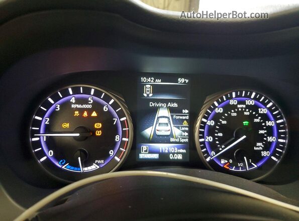 JN1AV7AR2GM530097 2016 INFINITI Q50 Red Vista del cuadro de instrumentos