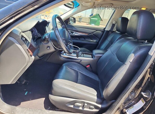 JN1BY1AP7HM740641 2017 INFINITI Q70 Black წინა სალონის ხედი