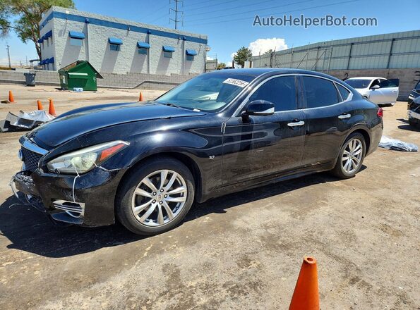 JN1BY1AP7HM740641 2017 INFINITI Q70 Black წინა მარცხენა ხედი სამი მეოთხედიდან