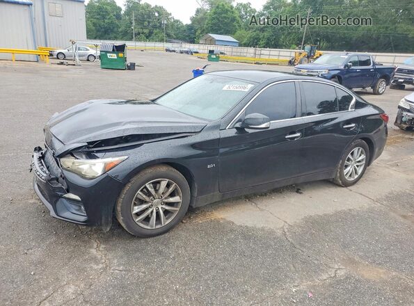 JN1CV7AP6JM241268 2018 INFINITI Q50 Черный Передняя левая четверть