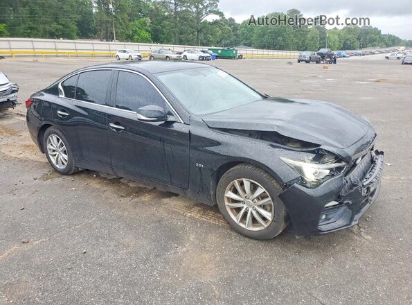 JN1CV7AP6JM241268 2018 INFINITI Q50 Черный Передняя правая четверть