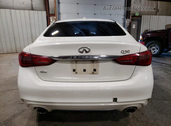 JN1CV7AR3JM280482 2018 INFINITI Q50 Белый Вид сзади