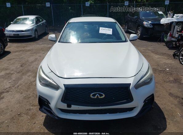 JN1CV7AR4JM280233 2018 INFINITI Q50 White Instrument cluster view