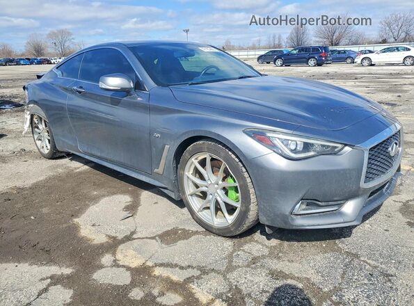 JN1CV7EK0HM110667 2017 INFINITI Q60 Silver Delantero derecho