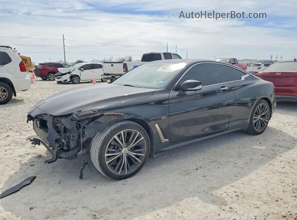 JN1CV7EK7HM110682 2017 INFINITI Q60 Black წინა მარცხენა ხედი სამი მეოთხედიდან