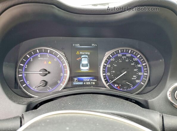 JN1EV7AP0HM738545 2017 INFINITI Q50 Black Instrument cluster view