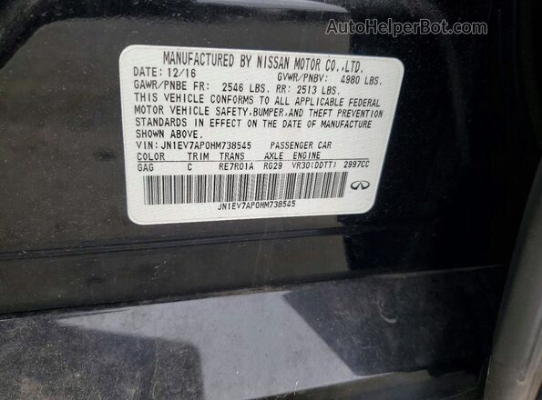 JN1EV7AP0HM738545 2017 INFINITI Q50 Black Engine compartment view