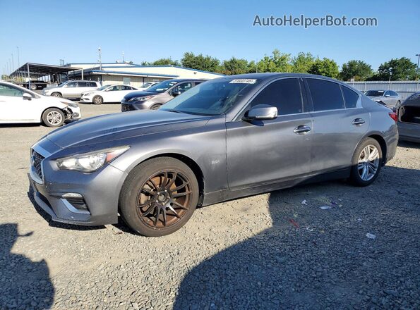 JN1EV7AP0JM356232 2018 INFINITI Q50 Charcoal Vista tres cuartos delantera izquierda
